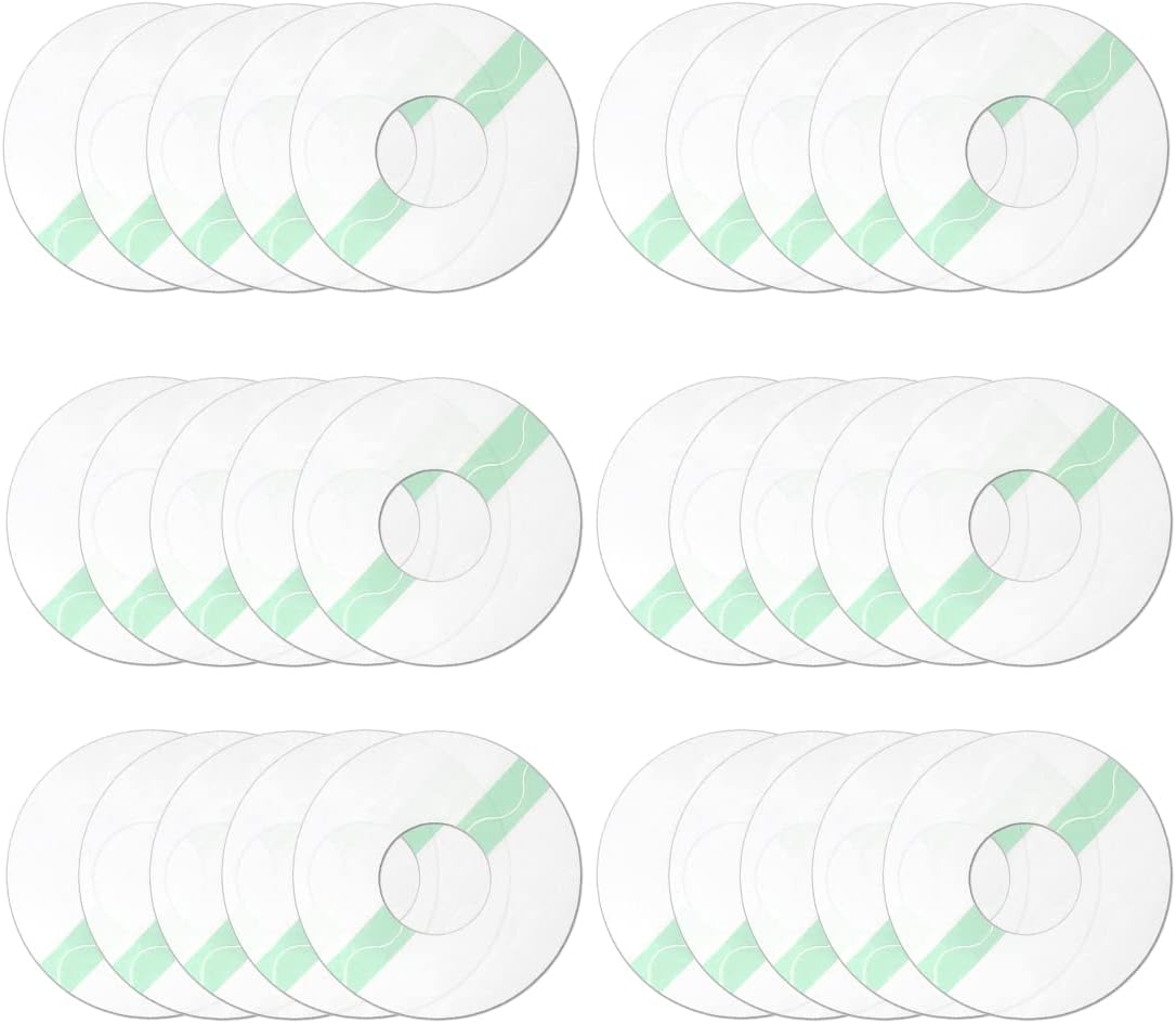HANNEA® 30Pcs Freestyle Sensor Covers Transparent Self Adhesive Patch Sticker for Freestyle Libre Sensor, Waterproof & Breatheable, Fix Your Sensor On Arm