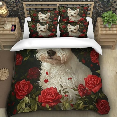 Parure de lit Westie en microfbre 135x200 pour chambre de garçon - 5