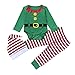 Bebe Navidad Disfraz Duende Ropa Conjunto Recién Nacido Niña Niño Bodies Tops + Gorra + Calcetines