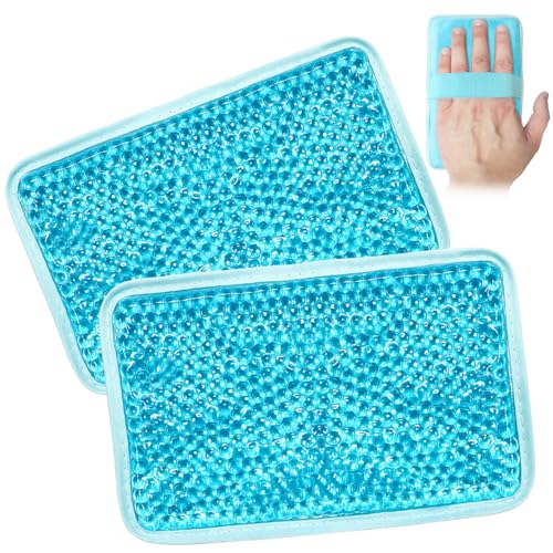 Image of Gel Ice Pack Ice Bag with Strap-Reusable Hot & Cold Pack Compress Therapy for Pain, Swelling,Injuries of Knee, Shoulder, Foot, Back, Ankle, Neck, Hip, Elbow,Wisdom Tooth (Blue-2Pack)