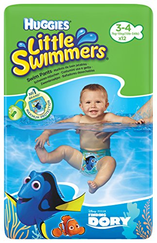 Huggies Little Swimmers - Pañales de natación (7-12 kg, 12 unidades)