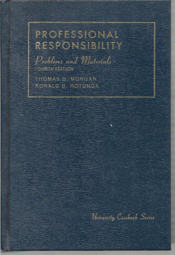 Problems and materials on professional responsi... 0882775634 Book Cover