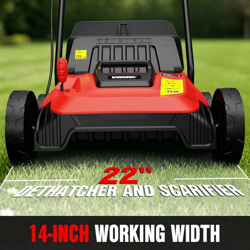 EWORK Electric Dethatcher and Scarifier 14-Inch 12 Amp 2-in - Additional View