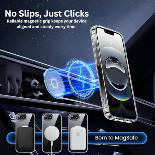 Image of ShieldTech Back Case Cover for Apple iPhone 16e | Mag-Safe Compatible | Camera Protection | Transparent Mobile Phone Case Cover for Apple i Phone 16e / i Phone 16 e | PC & TPU Transparent Back Cover