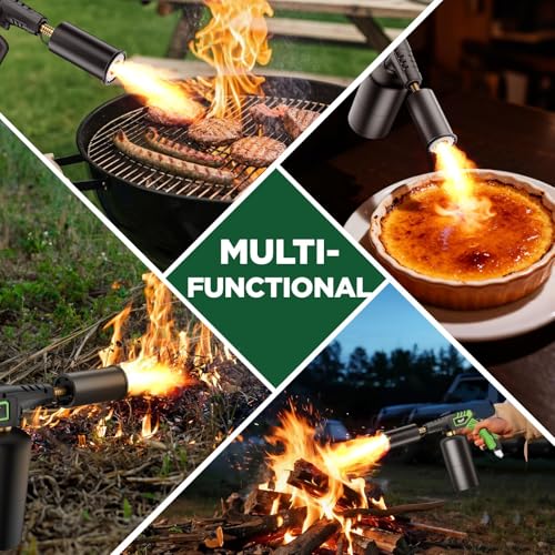 Image of KOACKL Powerful Propane Torch, Propane Torch Head, Cooking Culinary Torch Lighter, Charcoal Lighter, Sous Vide Searing Steak, BBQ, Grill, Outdoor Campfire Charcoal Starter(Tank Not Included)