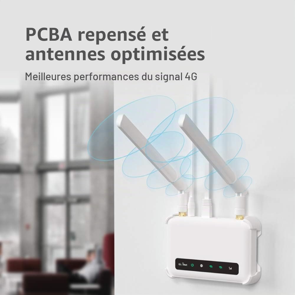 GL.iNet GL-X750 (Spitz) Version 2, 4G LTE OpenWrt VPN Router, 128GB Max MicroSD, EP06-E Module Installed, AC750 Dual-Band Wi-FI, IoT Gateway, VPN Client and Server
