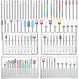 Chumia 47 Pcs Nail Drill Bits Sets 3/32 Inch Electric Diamond Ceramic Acrylic Gel Nail Bit Kit...