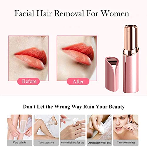 bikurpia-Facial-Hair-Removal-for-Women-Painless-Hair-Remover-Waterproof-Shaver-Razor-Hair-Remover-with-LED-Light-for-Face-Bikini-Peach-Fuzz-Upper-Mustache-Lip-Chin-Rose-Gold