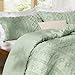 Bedsure Tufted Boho Comforter Set King Size - Sage Green Boho Bed Set, GentleSoft™ 3 Pieces Farmhouse Shabby Chic Embroidery Bedding, Gifts for Woman, Soft Jacquard King Comforter for All Seasons