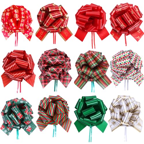 HDFHDF 24 Geschenkschleifen Weihnachten Weihnachtsball Blumen Set...