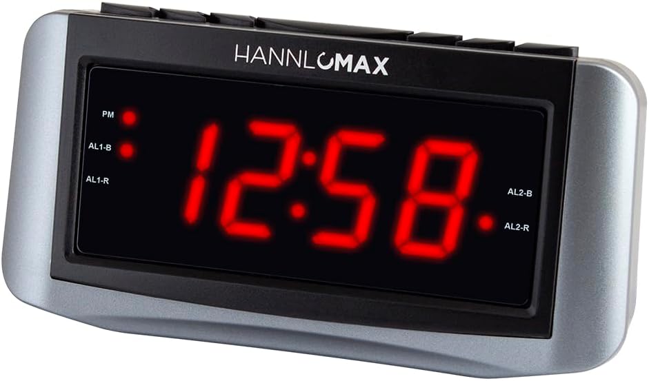 HANNLOMAX HX117CR Alarm Clock Radio, PLL AM/FM Radio, 1.2" Red LED