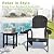 Y&M Adirondack Chair, Black Fire Pit Chairs, Outdoor Patio Chairs with Cup Holder, Weather Resistant HDPE Wooden Textured Patio Chairs, Perfect for Garden, Lawn, Deck, or Poolside
