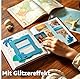 50x Glitzerpapier in A4: Buntes Glitter Papier mit 250 g/m² - Ideal für Bastelarbeiten und kreatives Gestalten - Fotokarton und Druckerpapier für Bastelpapier