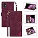 Produktbild Snow Color Galaxy A41 Hülle, Premium Leder Tasche Flip Wallet Case [Standfunktion] [Kartenfächern] PU-Leder Schutzhülle Brieftasche Handyhülle für Samsung Galaxy A41 - COCSJ030116 Rotwein