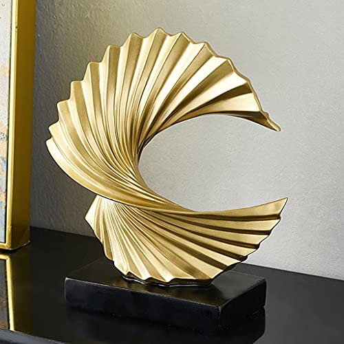 Joylern Resin Crafts Art Ornament Abstract Figurines Sculpture Desk Table Statue For Home Bedroom Living Room Garden Office - Golden #TOP5