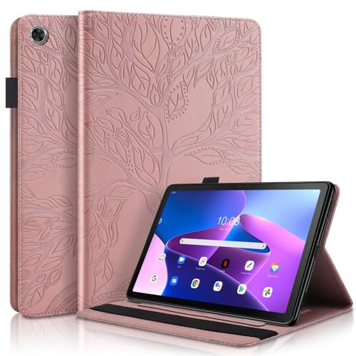 Étui Lenovo Tab 10.1 TB311XU TB311FU 2025 housse rabat arbre or rose
