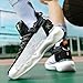 Mens High Top Basketball Shoes Womens Breathable Outdoor Fashion Lightweight Unisex-Adult Laceup Running Shoes White Black Size 10