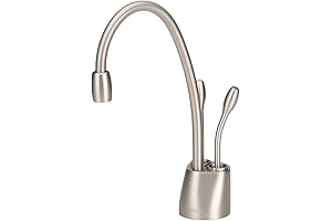 Contemporary InstaHot Instant Hot and Cold Water Dispenser Faucet in Satin Nickel (F-HC1100SN)