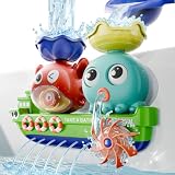 JENTXON Bath Toys for Kids Ages 1-3, Ocean-Themed Interactive Bathtub Toys