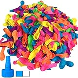 Trooer 500 Pack Water Balloons with Refill Kits, Latex Water Bomb Balloons for Water Fight Games, Party Favors - Summer Splash Fun for Kids & Adults