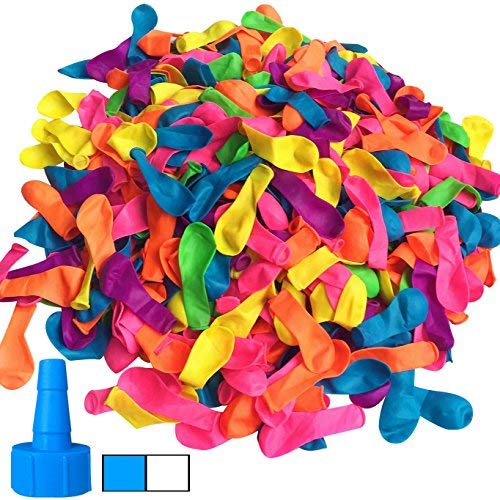 Trooer 500 Pack Water Balloons with Refill Kits, Latex Water Bomb Balloons for Water Fight Games, Party Favors - Summer Splash Fun for Kids & Adults