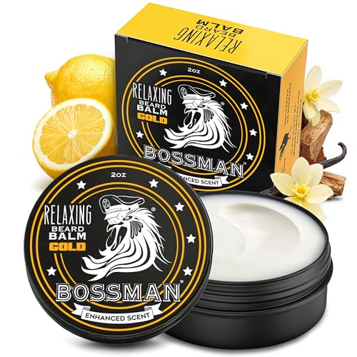 Bossman Relaxing Beard Balm for Men (Gold Scent) - Made in Texas