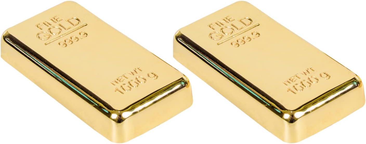 ZAHEPA Pack of 2 Gold Bar Paper Weight for Office Table Stylish