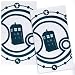 Doctor Who Kitchen Towels, Set of 2 - Dr. Who Logo and Gallifreyan Design - 100% Cotton - 8" x 12"