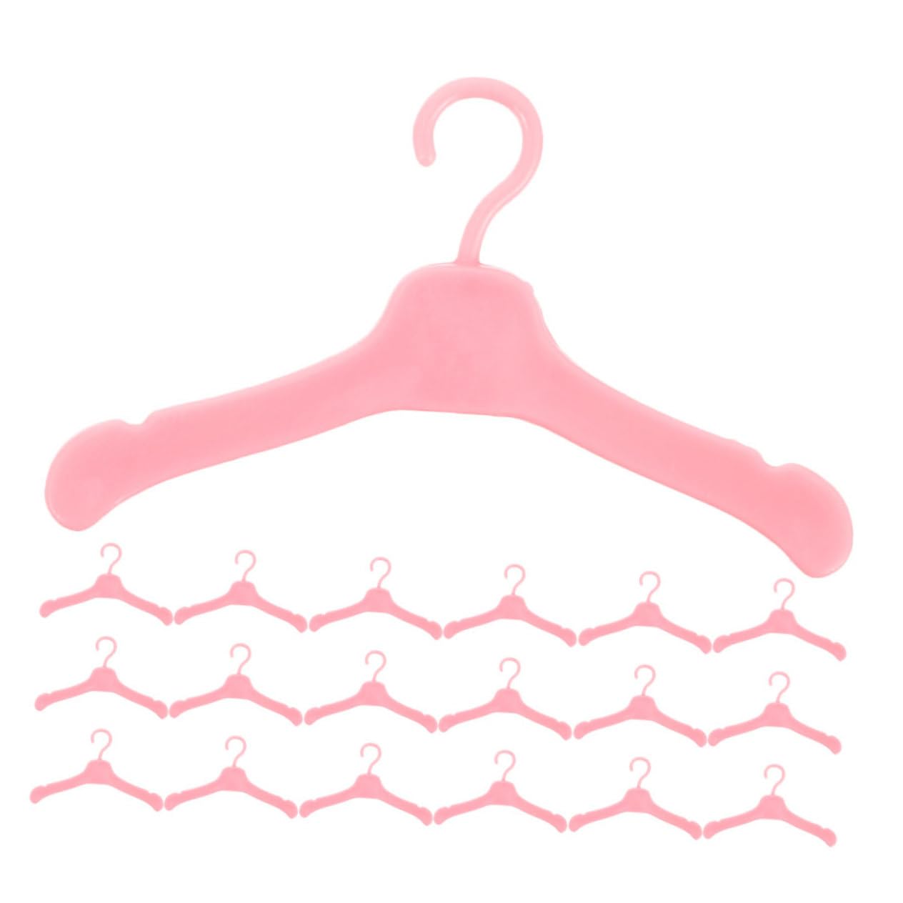 SUPVOX 100pcs Plastic Mini Doll Hangers Doll Garment Hangers for Mini House Tidy up Your Closet