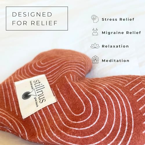 image for Stillnus Heart-Shaped Weighted Eye Pillow - Organic Lavender & Flax Se