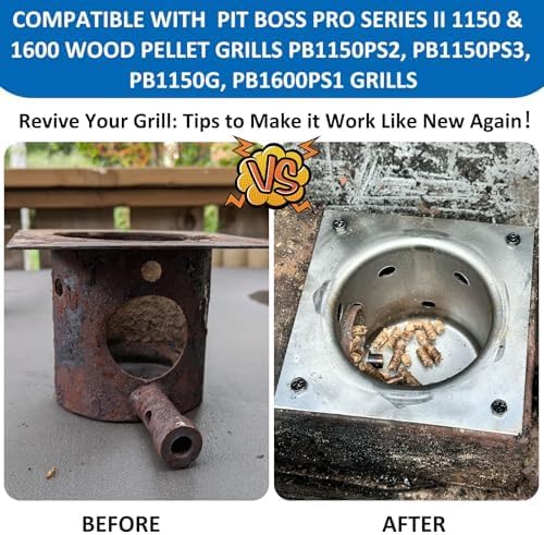 Vista 5 de Piezas de repuesto mejoradas para ollas de combustión de fuego para Pit Boss Pro Series II 1150 1600 parrillas FirePot para Pit Boss PB1150PS2