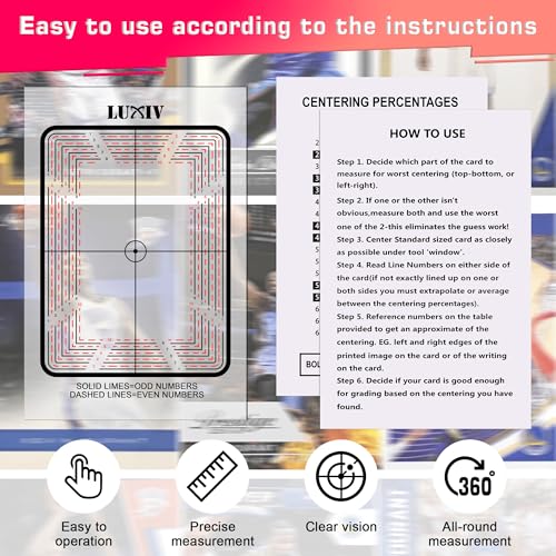 Luxiv Card Grading Centering Tool Kit (Rounded Corner)