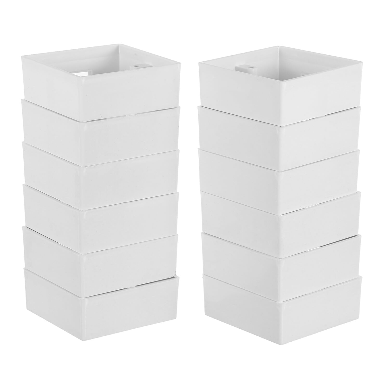 Caja Empotrada para Interruptor y Enchufe Tipo 86 12 Piezas Plástico Ignífugo Montaje Empotrado Módulo Caja de Conexiones Antipolvo para Instalación Residencial y