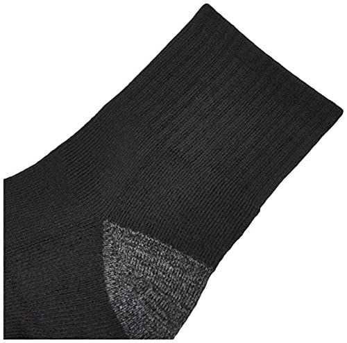 Gildan Men's Polyester Half Cushion Ankle Socks, 12-Pack, Black, Shoe Size: 6-12 #TOP29