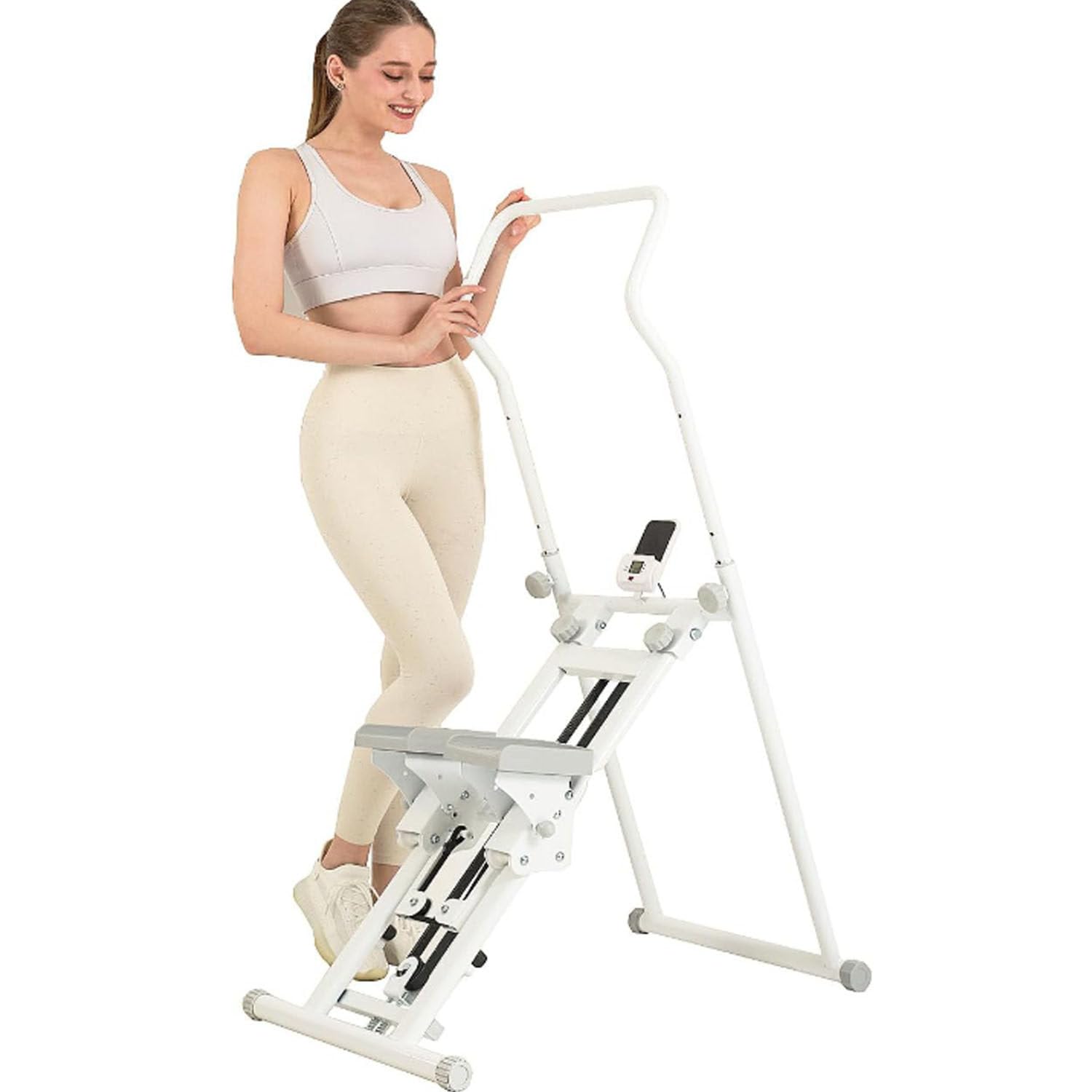 AYCDL Folding Vertical Climber Machine for Home Gym - LCD Display Cardio Workout Equipment for Buttocks Toning