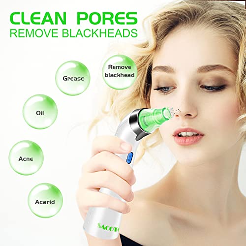SACOTO Removedor de Cravos, Aspirador de Poros, Limpador de Poros com Sucção Facial, Extrator Elétri