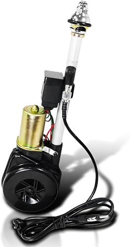 Spec-D Tuning ANT-105A sintonizador kit de repuesto de mástil de antena de radio AM/FM, cableado, cable, 12 V de potencia