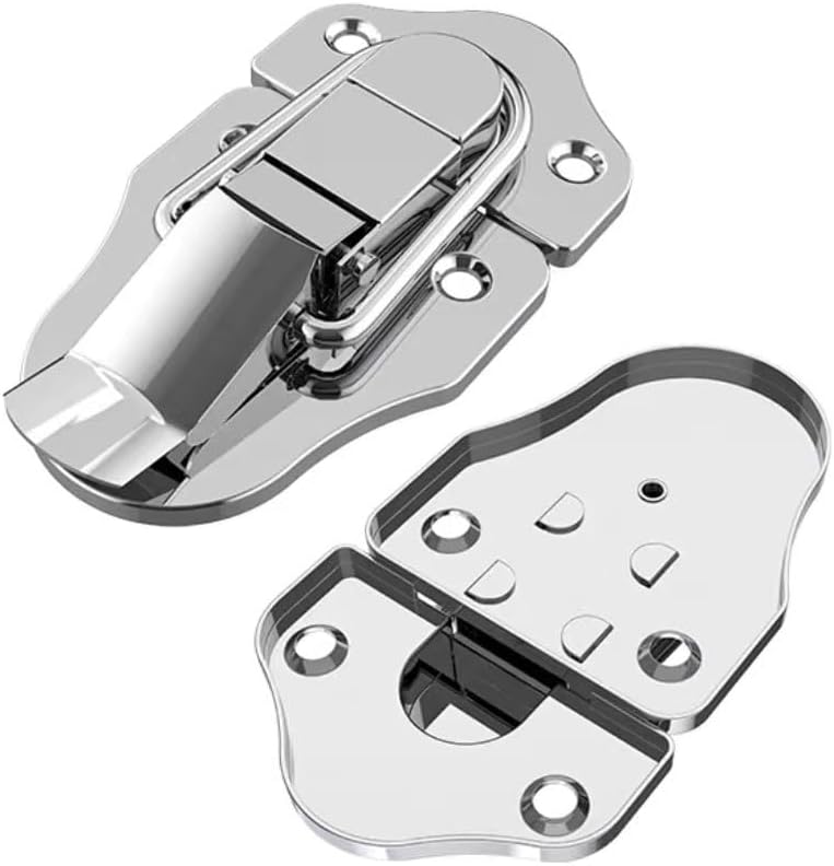 Hasps Latch, Duck Beak Lock Buckle Thickened Surface Mounted Fixed Built-in Spring Toolbox Insulation Box Buckle Bag Buckle Lock Hardware
