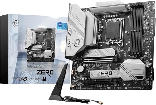 B760M PROJECT ZERO Scheda Madre (connettori sul retro) + Intel Core i9-14900K Processore per sistemi desktop 14900K 24 core - Scheda madre - Immagine 1