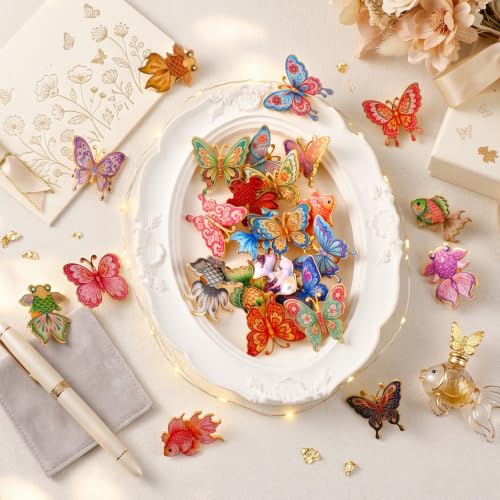Image of 30 /60 Pcs Cute Enamel Pins Bulk Lapel Brooch