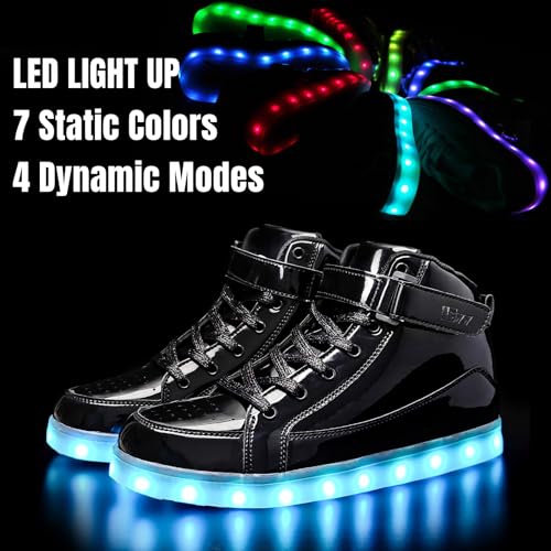 IGxx LED Light Up Shoes for Men USB Recharging High Top LED Sneakers Women Kids3