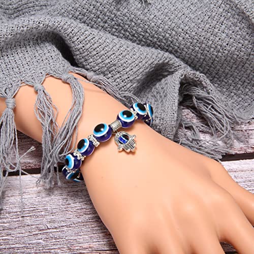 Turkish Evil Eye Bracelet Hamsa Hand Greek Mati Quality Bangle Jewellery Adults - Foto 3
