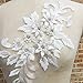 Exquisite 3D Flower Applique,Beaded,Sequined,Floral Patches Wedding Lace Appliques Motif Sew on Dress Polychromatic Option Golden/Pink/Red/Gray/Violet/Green/White/Wine red Color