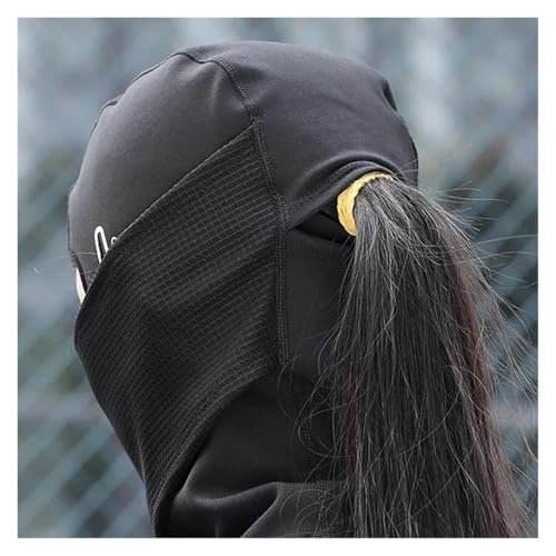 Masque de vélo moto ergonomique avec lunettes intégrées et ouverture queue de cheval - 2