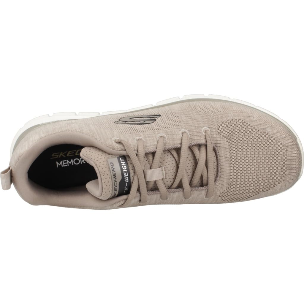 Skechers Herren Track Front Runner Schnür-Sneaker Oxford, Größe 43, Dunkelgrau/Schwarz, 40 EU – Ansicht 7