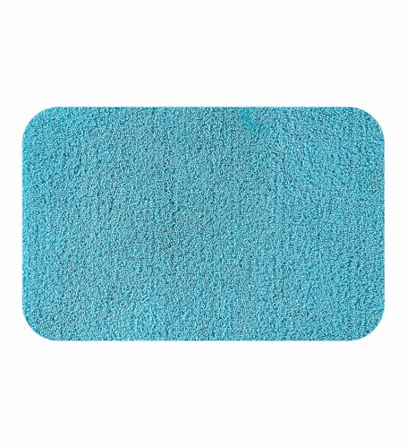 Image of Obsessions Ultra-Absorbent Quick-Dry Bath Mat | 1400 GSM Polyester | Soft, Non-Slip & Fast-Drying Bathroom Rug for Safety & Comfort | 40 x 60 cm | Teal