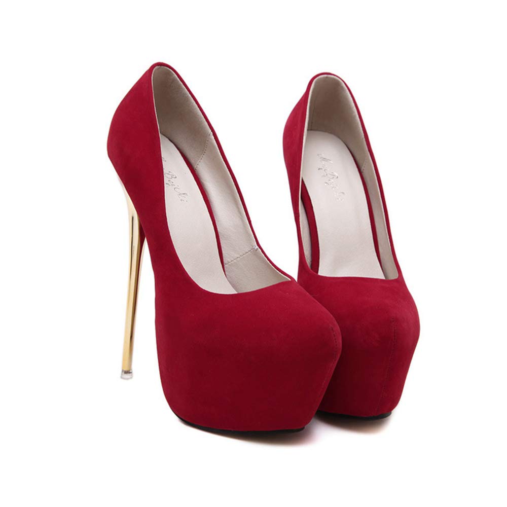 Escarpins rouges de 16 cm avec plateforme pour mariage - 8