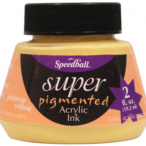 Speedball 2 Oz Super Pigmented Acrylic Ink, Primrose Yellow #TOP14