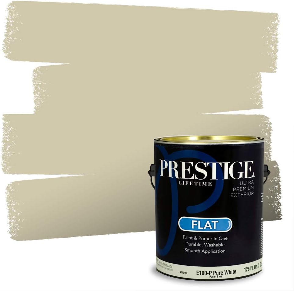 PRESTIGE Paints Exterior Paint and Primer In One, 1-Gallon, Flat, Comparable Match of Benjamin Moore* Flowering Herbs*