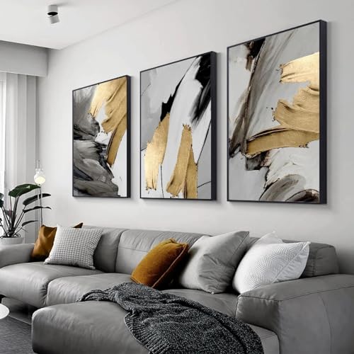 Art impressions sur toile salon moderne triptyque abstrait pour loft